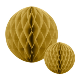 Rund Honeycomb Guld