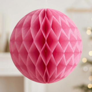 Honeycomb Papirskugle Pink