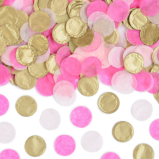 Cirkel Papir Konfetti Pink/Lyserød/Guld