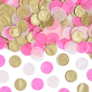 Cirkel Papir Konfetti Pink/Lyserød/Guld