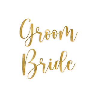 Bride & Groom Glasmarkører