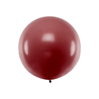 Stor Rund Ballon Pastel Burgundy