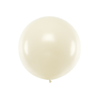 Stor Rund Ballon Metallisk Perle
