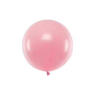 Stor Rund Ballon Pastel Lyserød