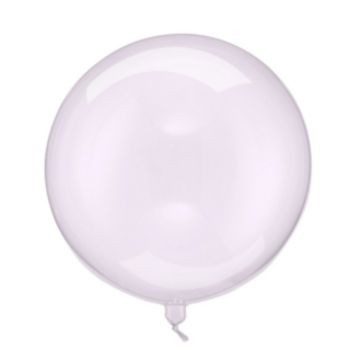 Transparent Kuglerund Ballon Lilla