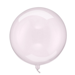 Transparent Kuglerund Ballon Lyserød