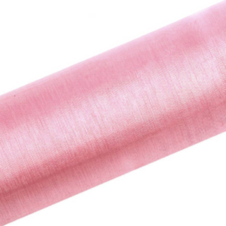 Organza Stofrulle Lyserød