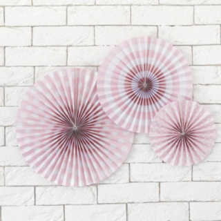 Mønstrede Rosetter Pastel Lyserød