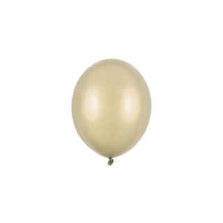 Metalliske Mini Latexballoner Cold Gold