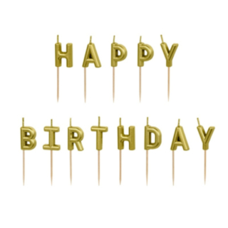 Happy Birthday Kagelys Guld