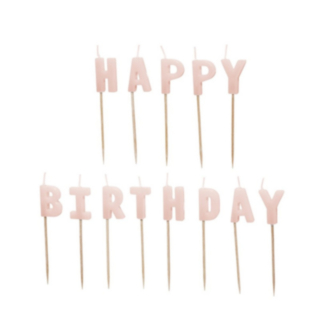 Happy Birthday Kagelys Lyserød