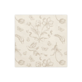 Blomster Servietter Beige
