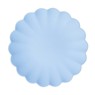 Pastel Plasttallerkener Lyseblå