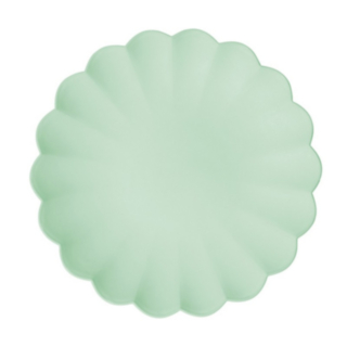 Pastel Plasttallerkener Salviegrøn