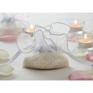 Store Organzaposer Hvid