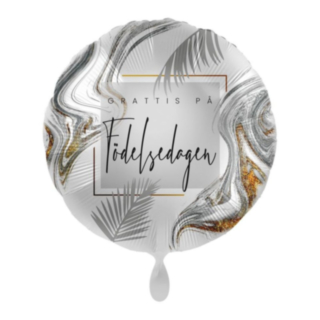 Grattis På Födelsedagen Folieballon Sølv