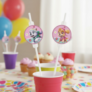 Paw Patrol® Skye & Everest Sugerør