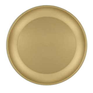 Genanvendelige Plasttallerkener Guld