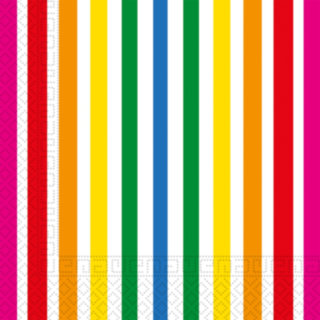 Stribede Servietter Multi