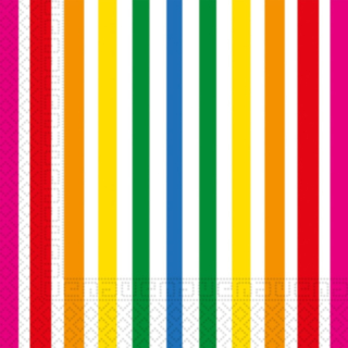 Stribede Servietter Multi