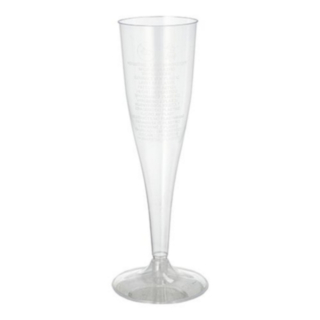 Plastik Champagneglas Transparent