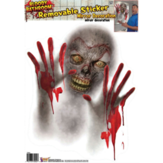Blodig Zombie Vindue & Spejl Klistermærke