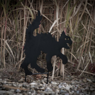 Halloween Kat Metal Silhuet