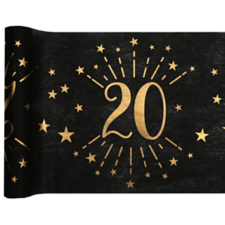 20 Års Bordløber Guld/Sort