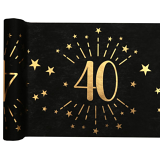 40 Års Bordløber Guld/Sort