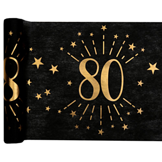 80 Års Bordløber Guld/Sort