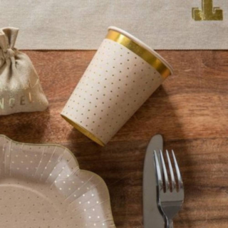 Prikkede Papkrus Kraft/Guld