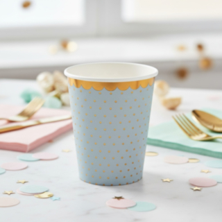 Guldprikkede Papkrus Lyseblå