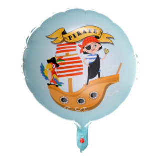 Piratskib Folieballon Lyseblå