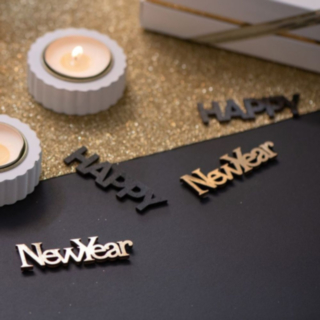 Happy New Year Træ Konfetti