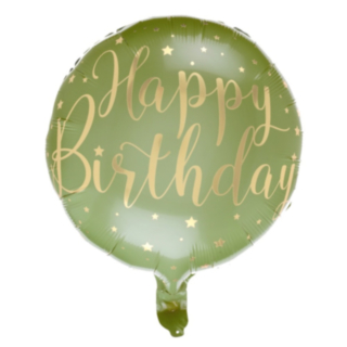 Happy Birthday Folieballon Oliven