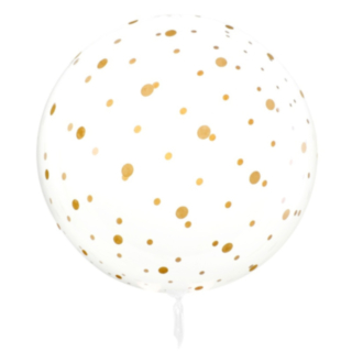 Guldprikkede Plast Balloner
