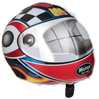 Racerhjelm Folieballon Rød