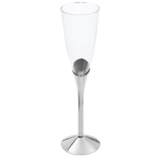 Flute Skrå Champagneglas Sølv