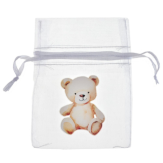 Little Teddy Organza Pose Elfenben