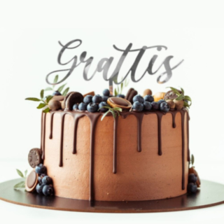 Grattis Kagetopper Sølv