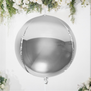 Krom Ballon Sølv 80 cm