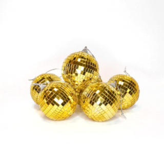 Diskokugler Guld 8 cm