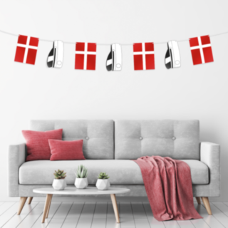 Student Flagguirlande Hvid