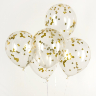 Konfetti Balloner Guld