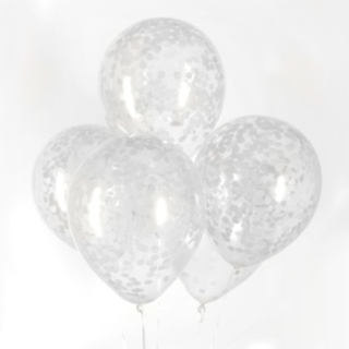 Konfetti Balloner Hvid