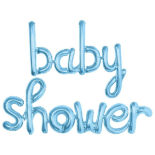 Babyshower Folieballoner Lysebl&aring;