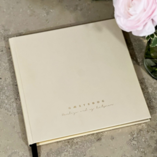 Støvet Gæstebog Beige