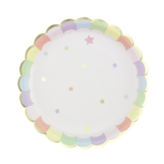 Pastel Tallerkener Regnbue