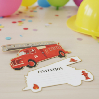 Brandbil Invitationer
