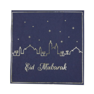 Eid Mubarak Servietter Mørkeblå
